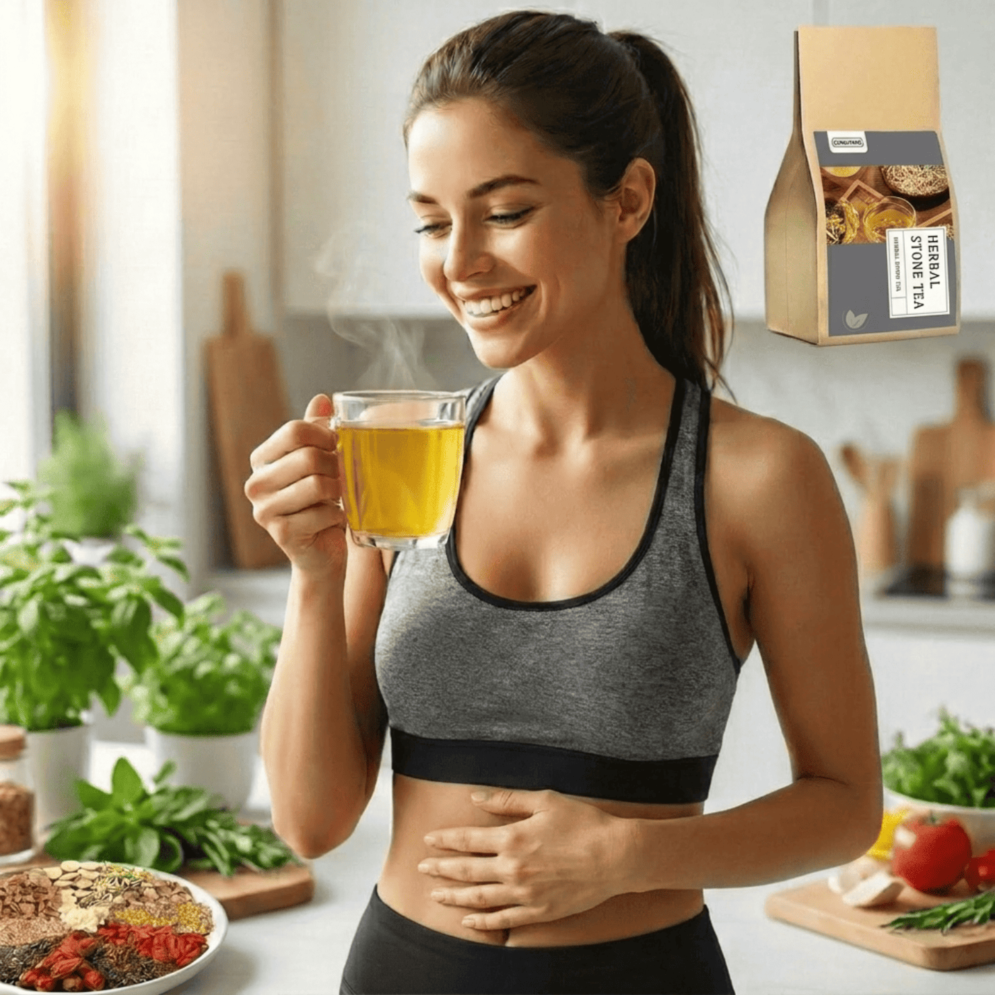 شاي أعشاب ستون تي Herbal Stone Tea لتحضير مشروب عشبي دافئ