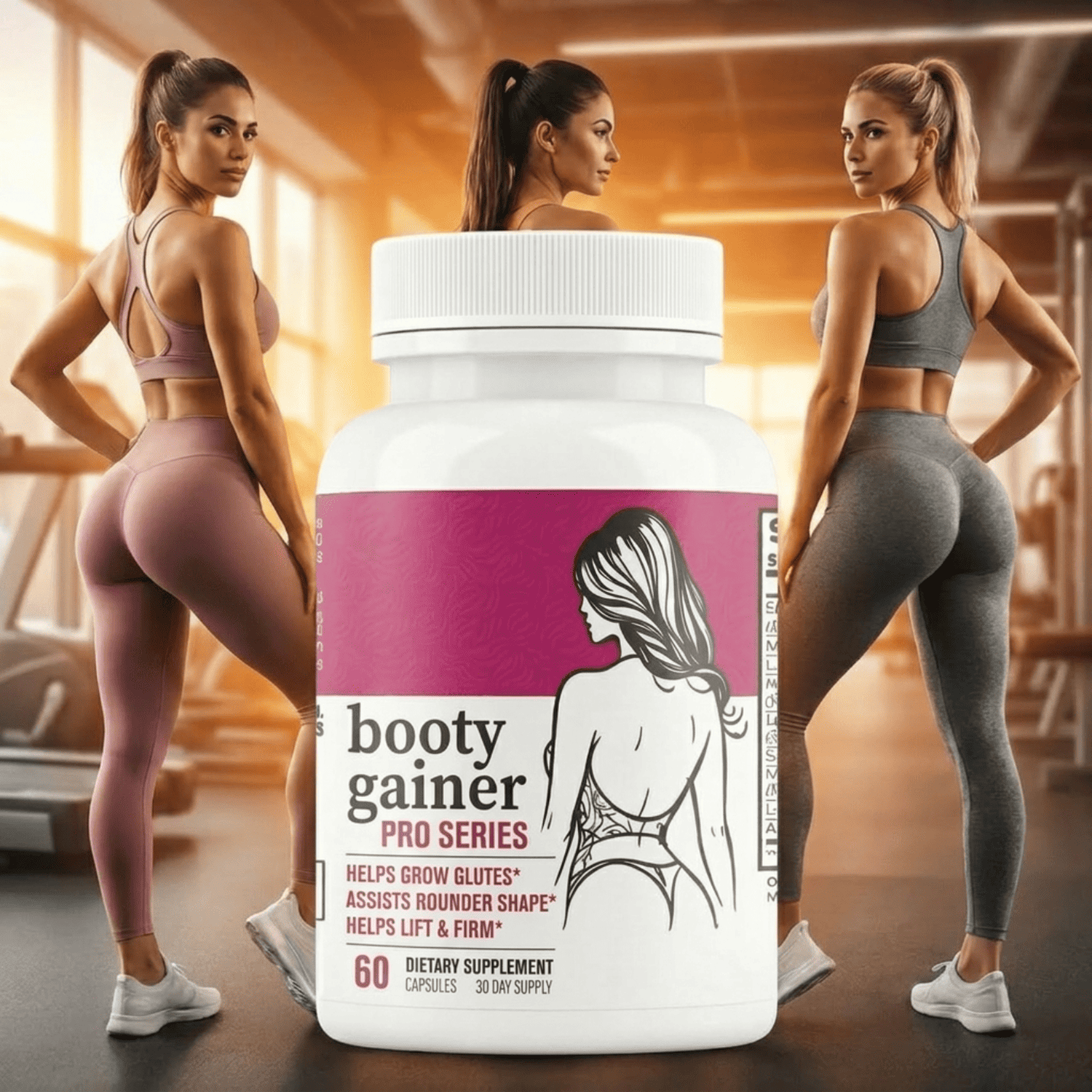 كبسولات Booty Gainer Pro Series لدعم روتين اللياقة - 60 كبسولة