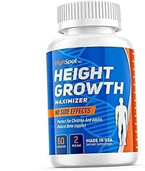 مكمل Height Growth Maximizer لدعم صحة العظام - 30 كبسولة