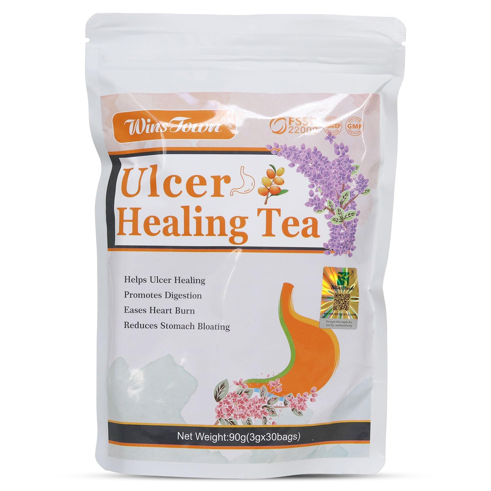 شاي أعشاب WinsTown Ulcer Healing Tea أكياس 90 جم 30 كيس