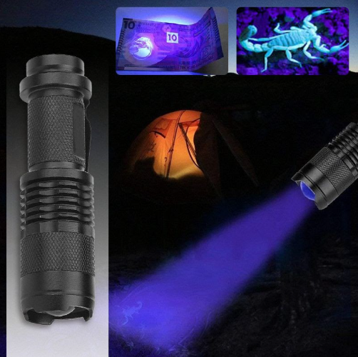 مصباح UV يدوي لكشف العقارب في التخييم والرحلات