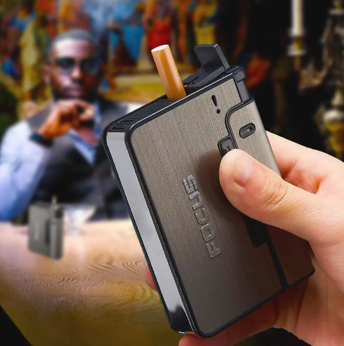 ولاعة سجائر جيب مع حافظة عملية بتصميم أنيق