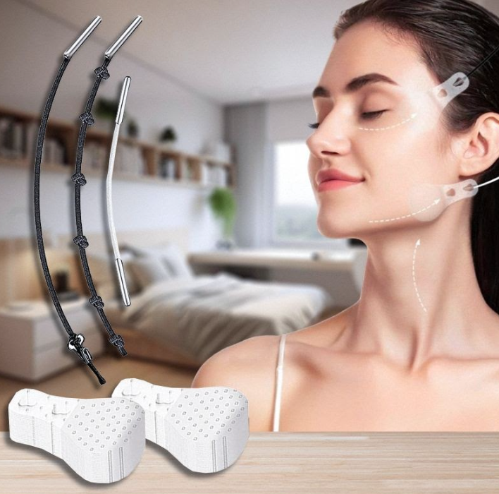 لاصقات شد الوجه التجميلية المؤقتة مع أربطة مرنة للمناسبات