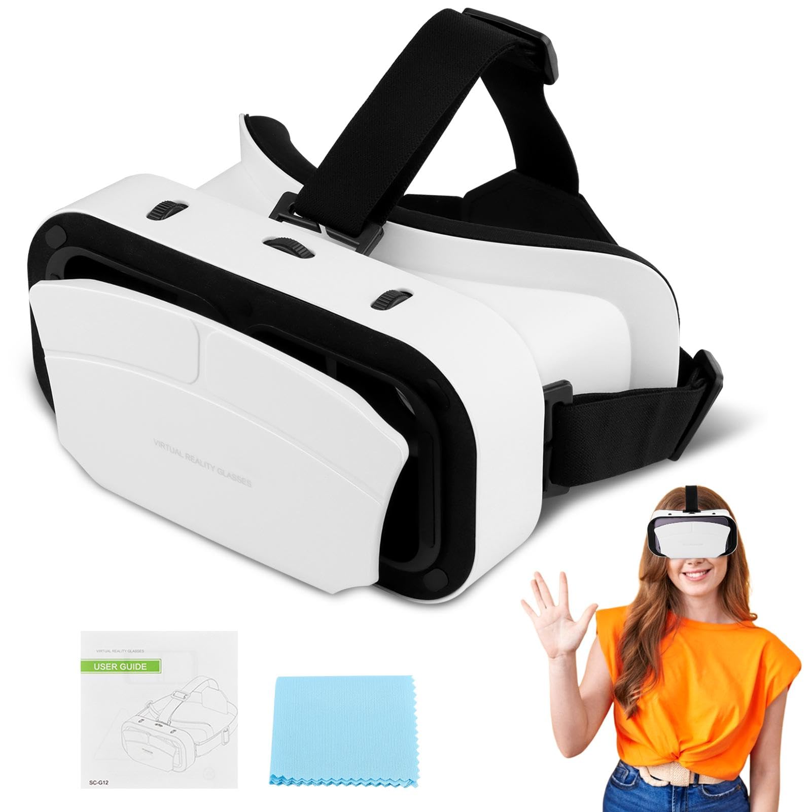 نظارة واقع افتراضي VR BOX للهاتف لمشاهدة الفيديوهات والألعاب ثلاثية الأبعاد