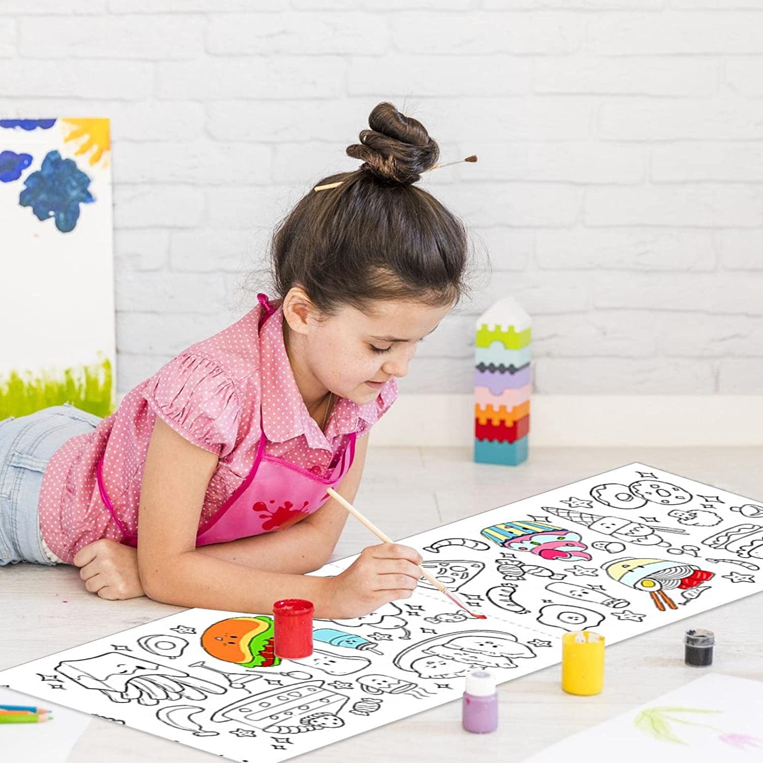 ورق تلوين كبير للأطفال برسومات متنوعة للأنشطة الفنية