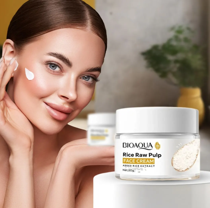 كريم BIOAQUA للوجه بخلاصة الأرز لترطيب يومي وملمس ناعم