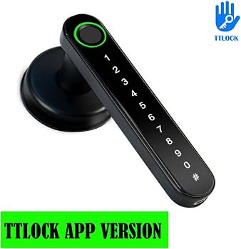 قفل باب ذكي بلوتوث TTLock بالبصمة ولوحة أرقام للمنزل والمكتب
