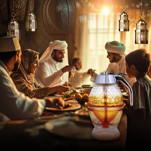 موزع عسل شفاف للمطبخ والضيافة بتصميم أنيق وسهل الاستخدام