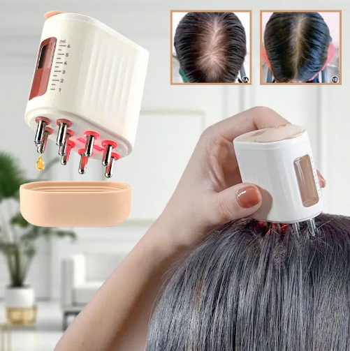 جهاز تدليك فروة الرأس 2 في 1 مع موزع زيت للشعر