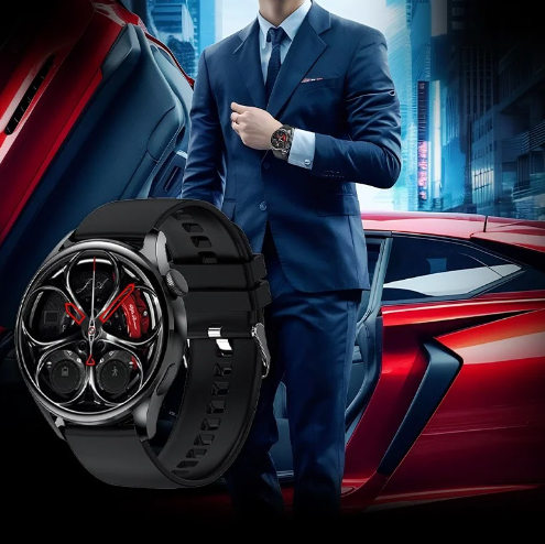 ساعة GT5 الذكية بتصميم دائري أنيق وسوار مريح