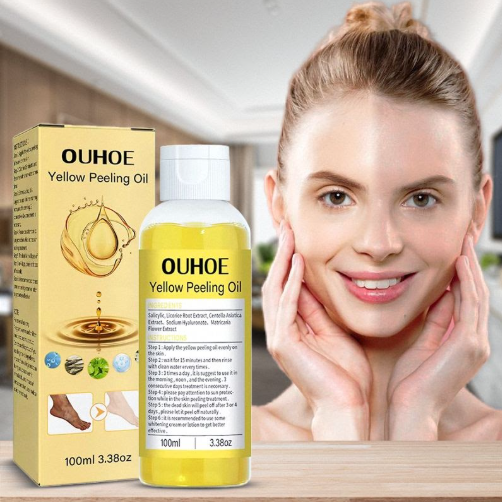 زيت التقشير الأصفر OUHOE للعناية بالجسم 100 مل