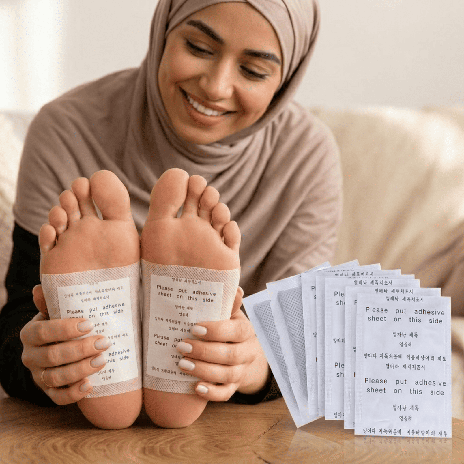 لصقات القدم بالزنجبيل 10 قطع للعناية والراحة اليومية