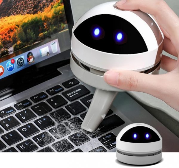 مكنسة كهربائية صغيرة لسطح المكتب USB لتنظيف الغبار والفتات
